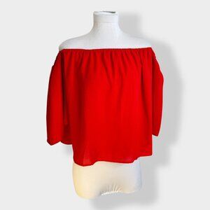 Red Off The‎ Shoulder Blouse